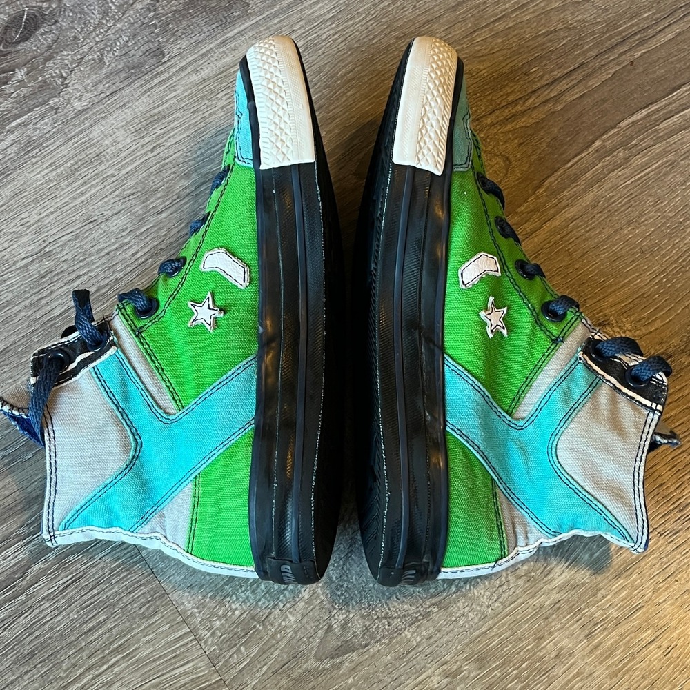 Converse All Star Chuck Taylor Hi-Tops Green Blue Womens 7.5 UK‎ 5.5 EU 38 - Picture 2 of 8